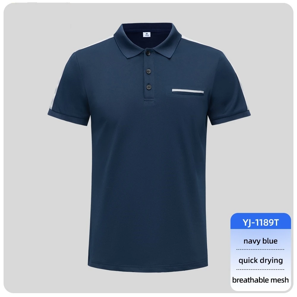 Stand collar quick-drying work T-shirt