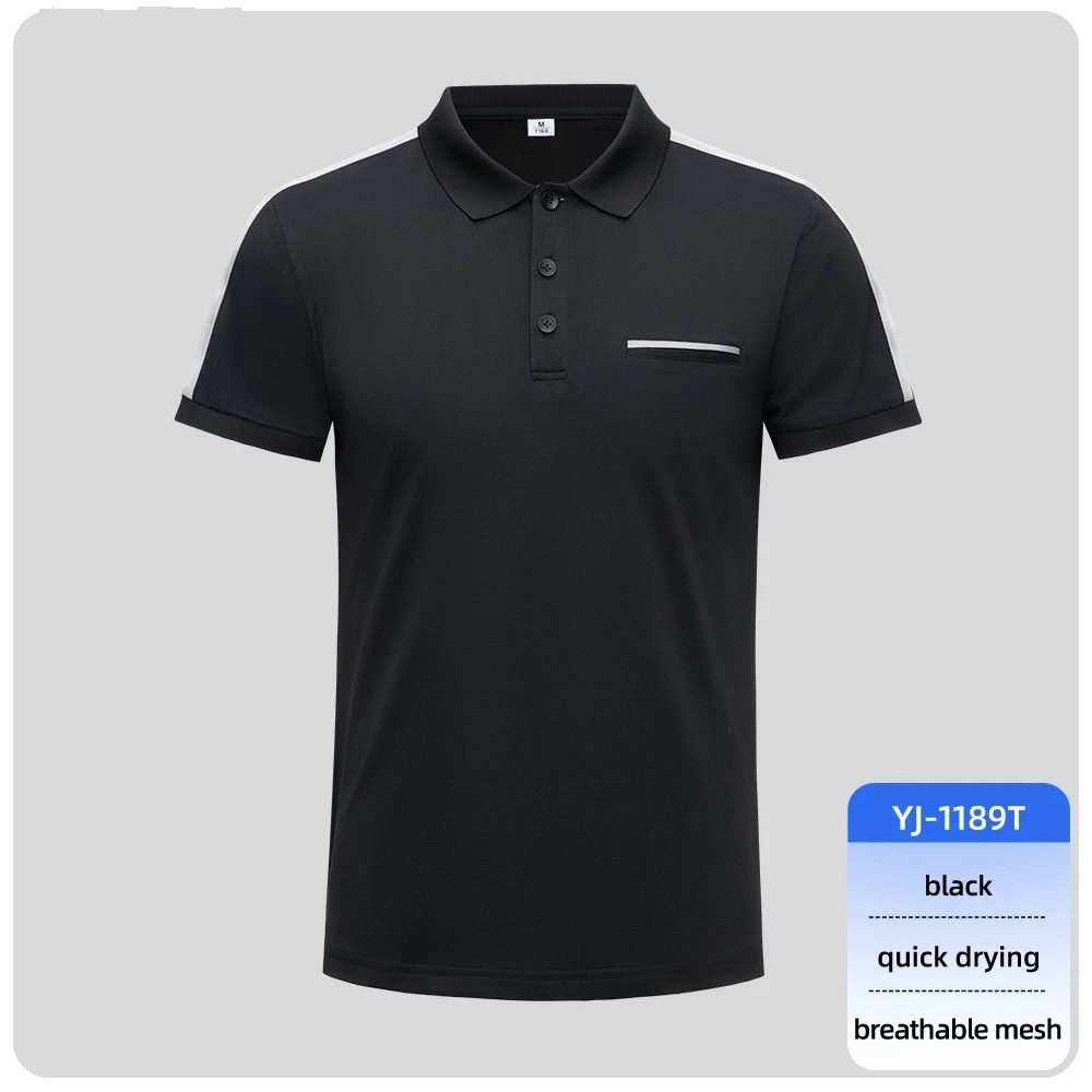 Stand collar quick-drying work T-shirt