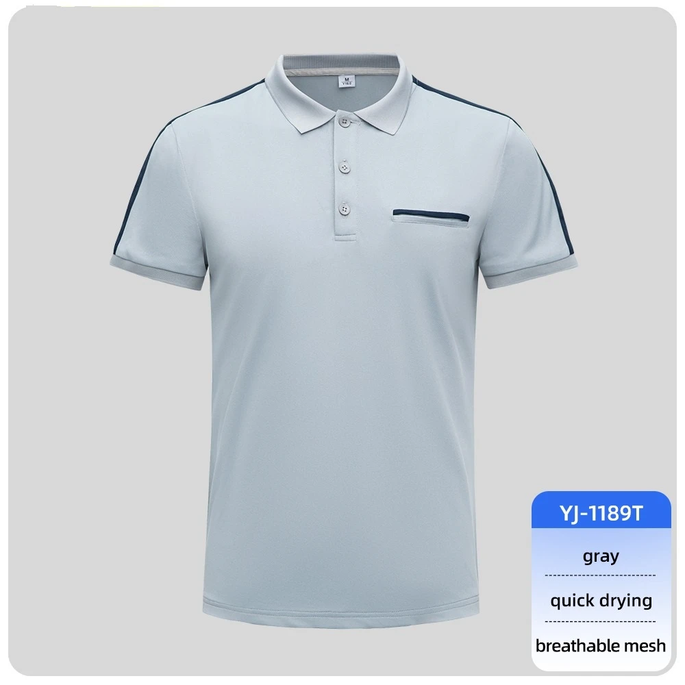 Stand collar quick-drying work T-shirt