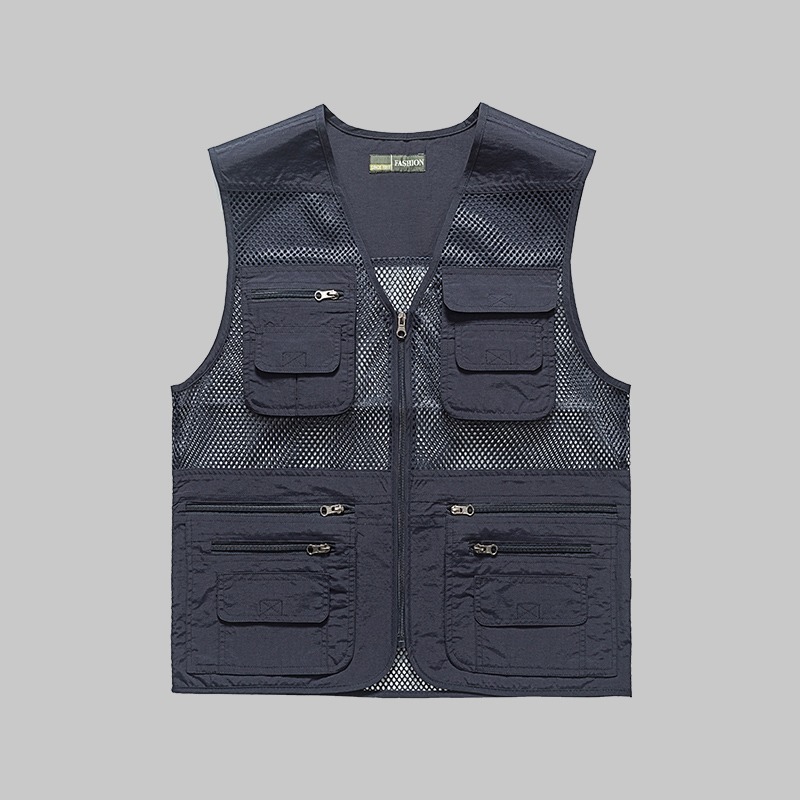 Summer multi-pocket mesh work vest - Image 6