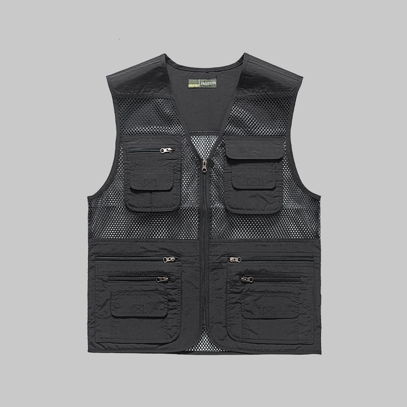 Summer multi-pocket mesh work vest - Image 7