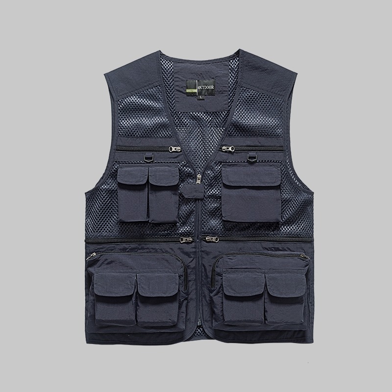 Summer mesh three-dimensional pocket work vest - Image 5