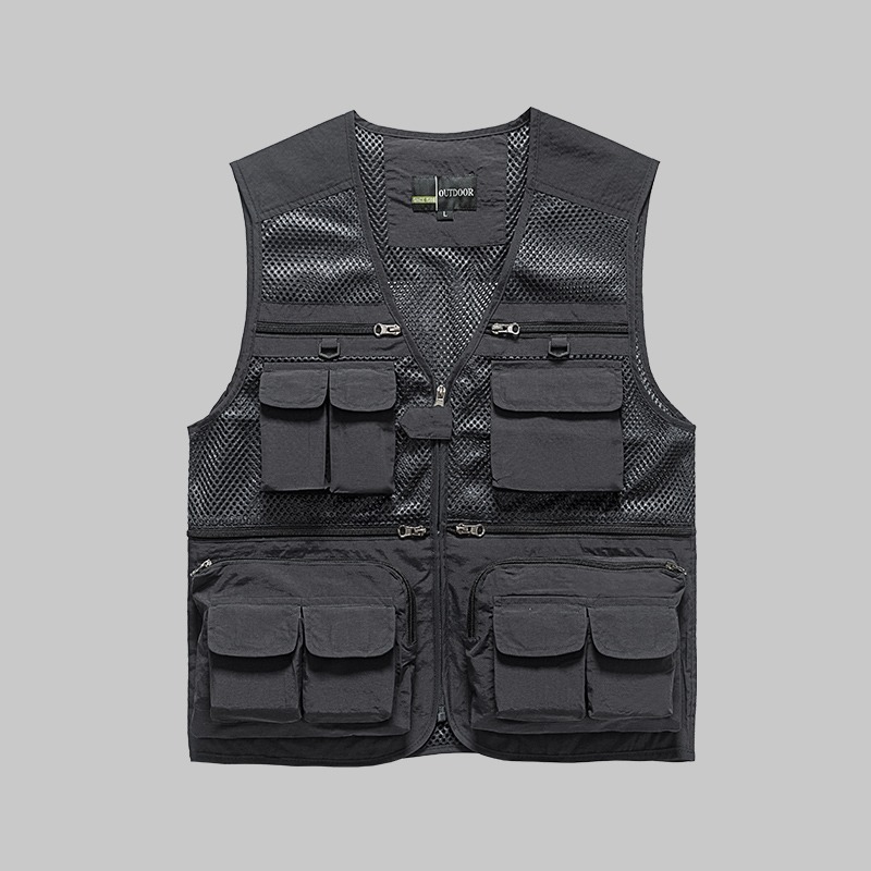 Summer mesh three-dimensional pocket work vest - Image 3