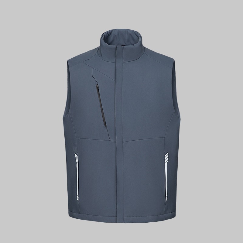 Solid Color Down Cotton Work Vest