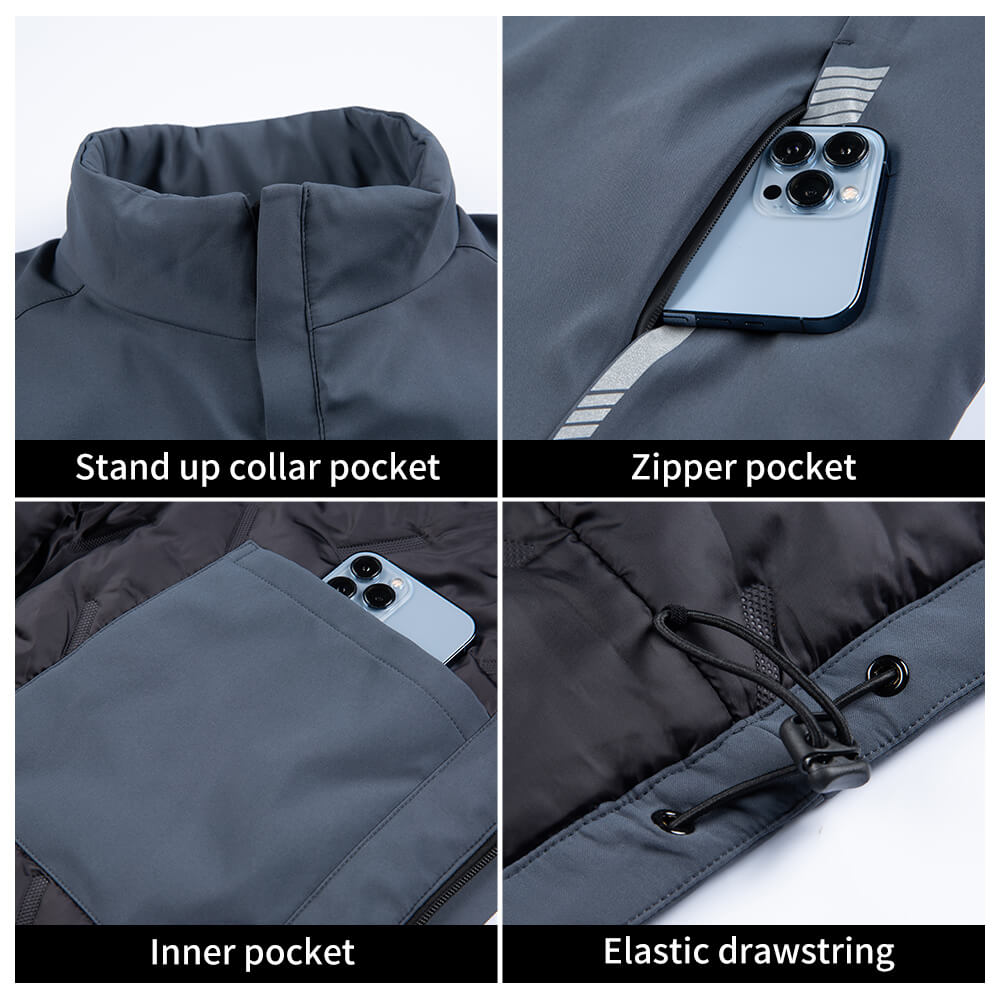 Solid Color Down Cotton Work Vest