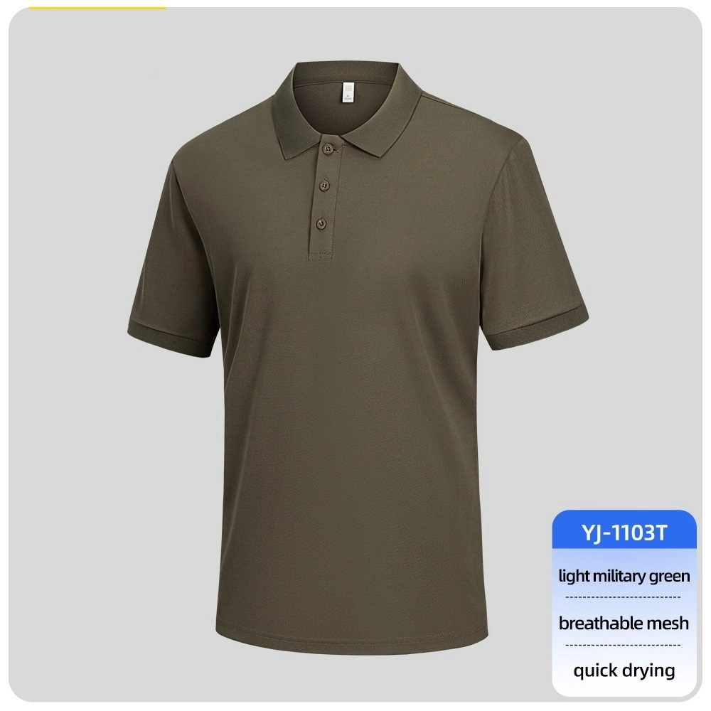 breathable-quick-drying-solid-color-work-t-shirtSKU_YJ-1103T_Light-military-green