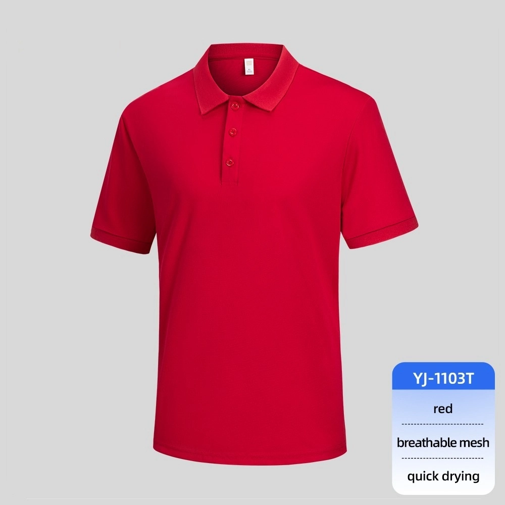 breathable-quick-drying-solid-color-work-t-shirtSKU_YJ-1103T_red
