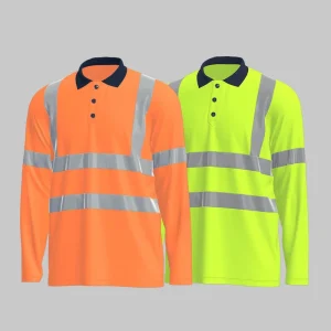 Summer quick-drying long-sleeved hi-vis POLO shirt