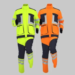 Winter hi-vis waterproof cold-proof fleece work clothes suit
