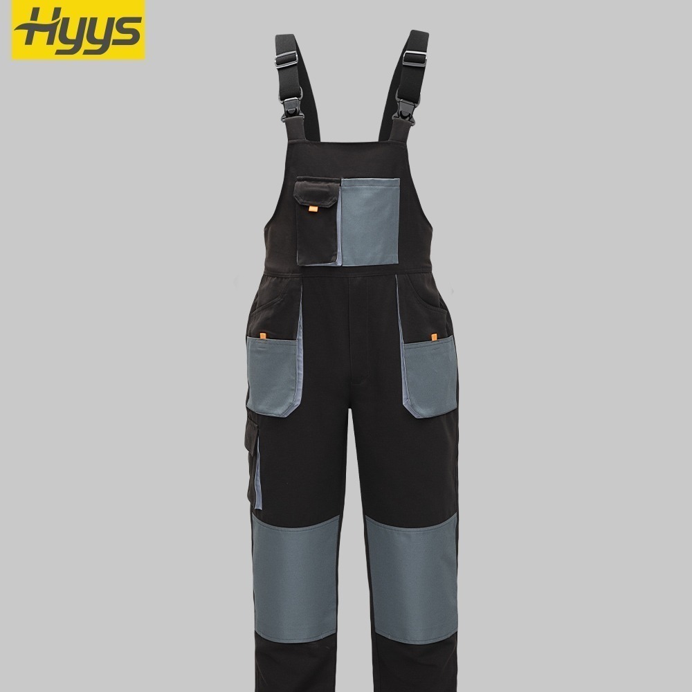 Cotton-like Brushed Multi-Pocket Oxford Reinforced Bib Overalls - Image 4