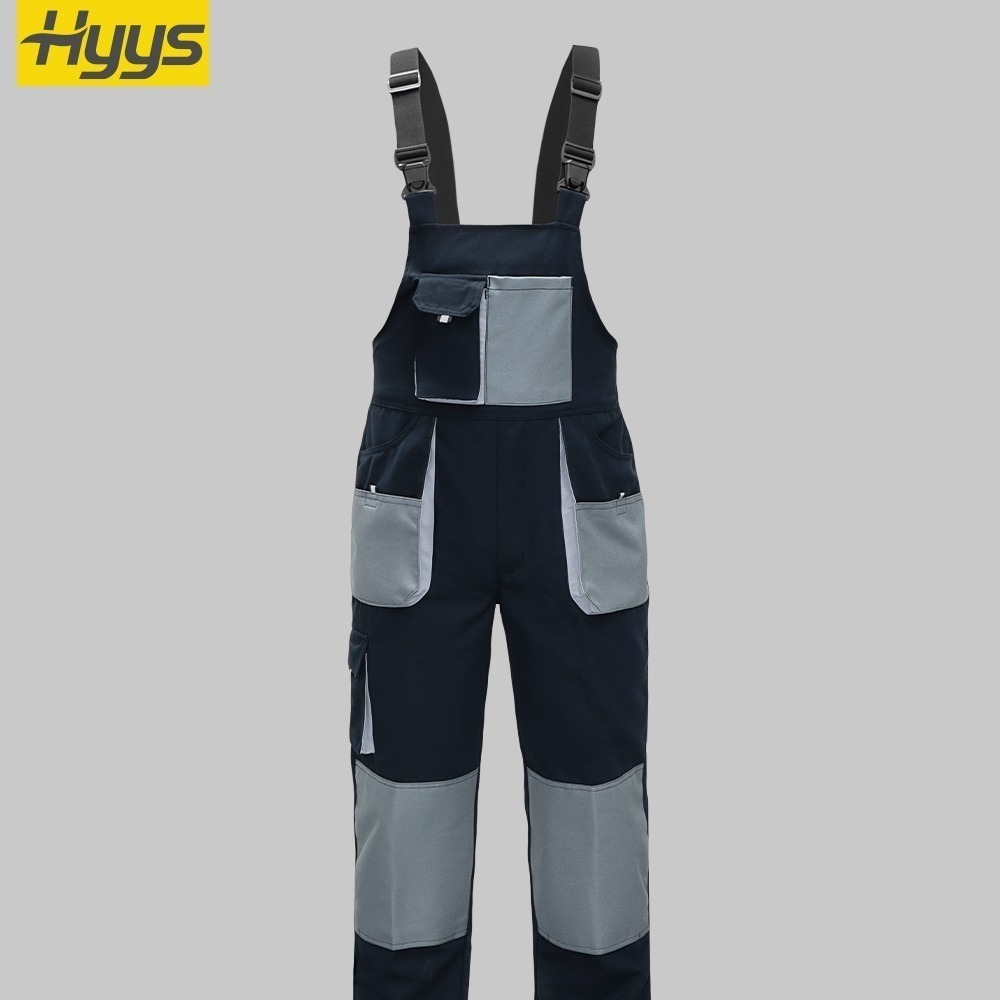 Cotton-like Brushed Multi-Pocket Oxford Reinforced Bib Overalls - Image 3