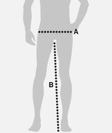 Men's work pants measurement